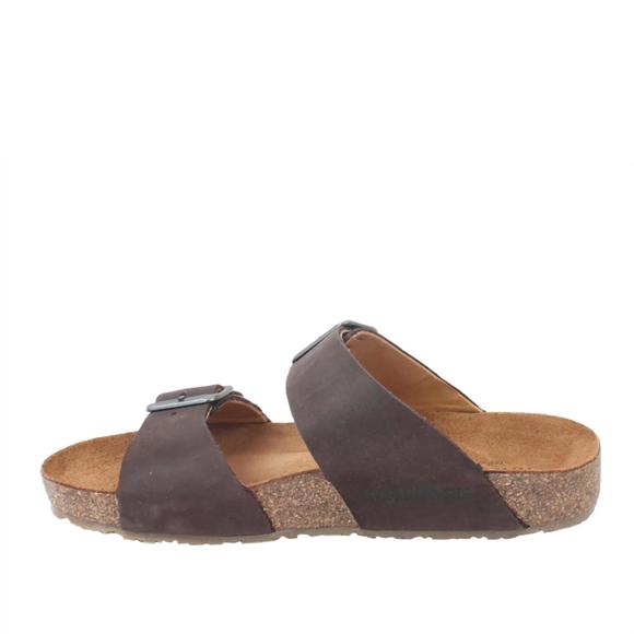 NEW HAFLINGER women's andrea two strap sandals in brown - Picture 3 of 6